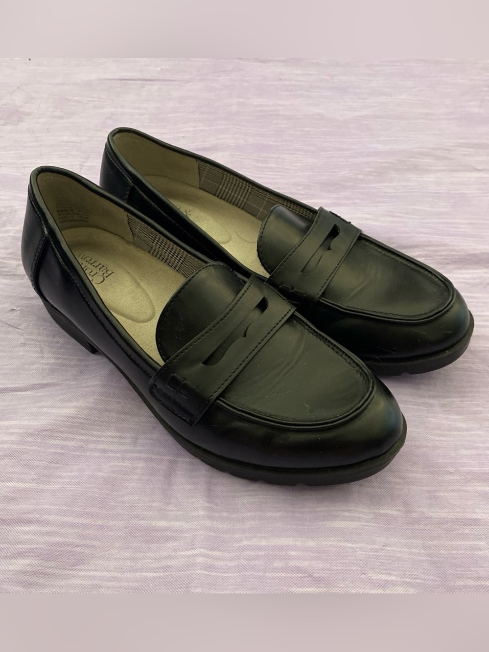 Women’s Black Penny Loafers — Classic Dress Shoes